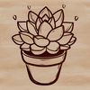Succulent Flower Illustration in SVG Format Desert plant illustration with succulent flowers in a vector design format.