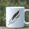 Intricate Feather Vector Illustration A single feather with delicate lines and intricate details, suitable for vector design projects.