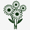 A simple illustration of a daisy flower in vector format, suitable for digital design.