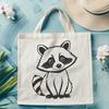 Stylized Raccoon Vector Graphic Design A stylized design of a raccoon created using digital drawing tools and available in scalable vector graphics (SVG) format.