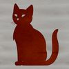 A sitting cat depicted as vector art, suitable for digital design projects.
