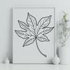 Vector Stem and Vein Design Element A single green leaf with a detailed stem and veins, suitable for vector designs.