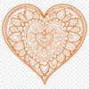 Vibrant Mandala Love Design A colorful mandala heart design created using vector art techniques.