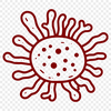 Illustrative representation of bacteria, scalable vector graphic for design purposes.