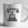 A modern telephone icon represented in vector format with clean lines and precise details.