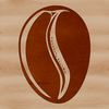 An isolated vector image of a coffee bean, ideal for crafting and cutting machine applications.