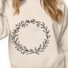 Customizable Digital Wreath Design Vector File A digital floral wreath design created in vector format for versatile editing and customization.
