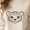 Stylized Jaguar Design SVG File A stylized illustration of a jaguar, a large wild cat species found in Central and South America.