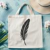 Beautiful Scalable Feather Design An illustration of a single feather, created as a scalable vector graphic (SVG) design.