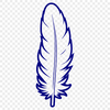 Free Clip Art Feather Icon A delicate illustration of a single feather, created in vector format for easy editing and customization.