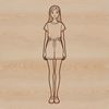 A young female figure created as a vector design.