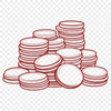 Assorted Coin Illustrations Illustration of assorted coins in various denominations, suitable for graphic design projects.