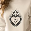 Free Sacred Heart SVG Clipart A stylized representation of the Sacred Heart, suitable for vector art projects and designs.