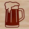 An SVG graphic representing a classic glass with a cold beverage inside.