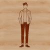 Free Male Icon in Vector Format A male figure in a neutral pose created as a scalable vector graphic.