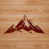 Mountain landscape illustration in vector format, suitable for cutting machines and stencils.