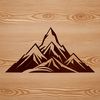 Detailed Mountain Landscape Illustration A digital vector illustration of a mountain with a detailed landscape.