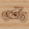 Retro-Style Bike Illustration Motorcycle vector illustration in simple design.