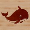Whale SVG Design An SVG file containing a design of a whale, ideal for cutting machine projects, web design, or as clip art.