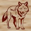 Beautiful Free SVG Wolf Clip Art A realistic illustration of a wolf standing in a natural environment.