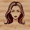 Free Vector Art Design for Cutting Machines A digital illustration of a woman, designed as vector art suitable for various cutting machines and design software.