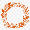 Elegant Floral Clip Art Design A detailed floral wreath design created as a vector image.