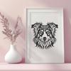 Ornate Dog PNG - For Laser Engraver Project