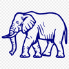 Standing Elephant Clipart