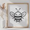 Unique Bee Illustration PNG - Free Download