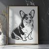 Creative Sitting Welsh Corgi Drawing