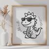 Baby Dinosaur In PDF Format - Free Commercial Use License