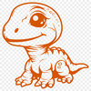 Unique Dino Vector Illustration PNG - Free Download