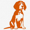 Creative Sitting Beagle In DXF - Commercial Use