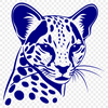 Artistic Big Cat Vector Illustration In DXF For Free Download