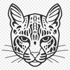 Big Cat Vector Illustration In SVG, PNG, PDF And DXF Formats