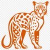 Artistic Standing Big Cat DXF