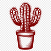 Cactus Artwork In SVG, PNG, PDF And DXF Formats