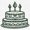 Unique Birthday Cake Printable Image SVG - Free Download