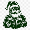 Free Santa Claus Reading A Book DXF