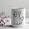 Stunning Sitting Corgi Vector Craft File