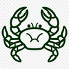 Unique Crab Simple Line Drawing