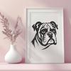 Artistic Bulldog - For Craft Project