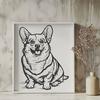 Unique Sitting Corgi Vector Craft File