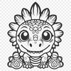 Free Cute Dinosaur Digital Drawing