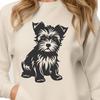 Unique Sitting Yorkshire Terrier Clip Art