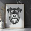 Free Unique Miniature Schnauzer Digital Drawing