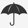 Rainy Day Companion Illustration A simple outline illustration of a classic umbrella on a rainy day.