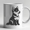 Stunning Sitting Shiba Inu Template