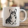 Stunning Sitting Welsh Corgi Template