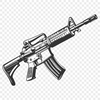 Assault Rifle Printable Image In PNG File Format For Free Download